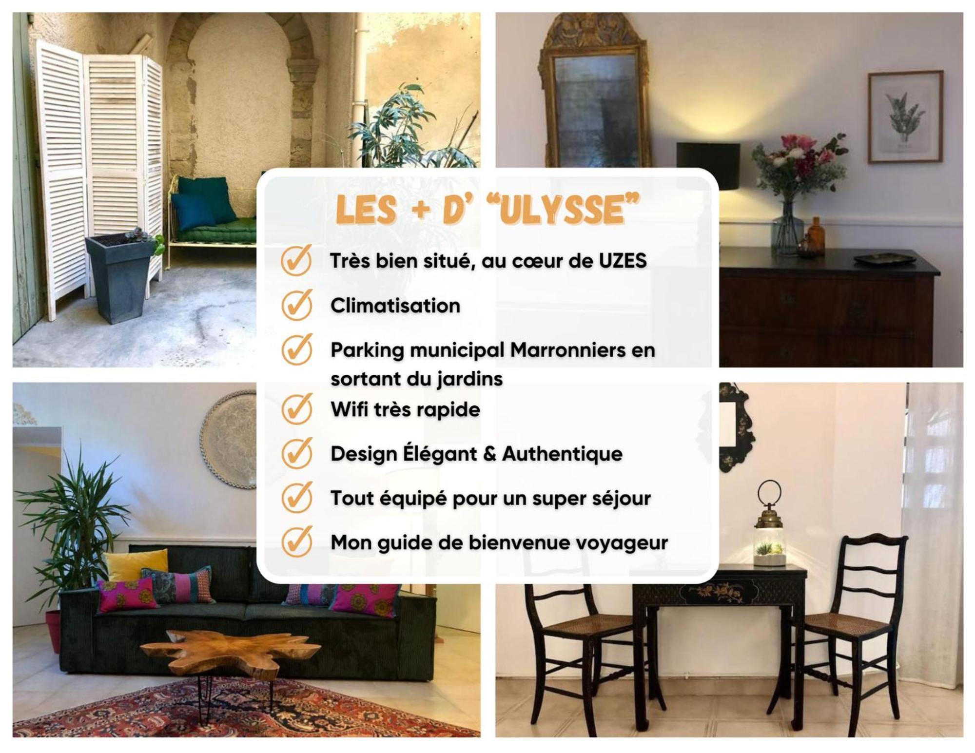 Ulysse, Appartement Spacieux Au Centre Historique D'Uzes En Rez-De-Chaussee Avec Exterieur, Proche Parking Des Marroniers Exteriör bild